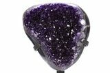 Amethyst Geode With Metal Stand - Uruguay #306898-1